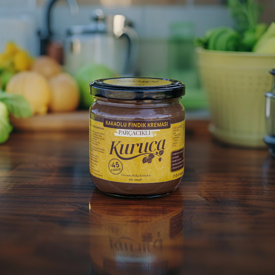 fındık parçacıklı kakaolu fındık kreması