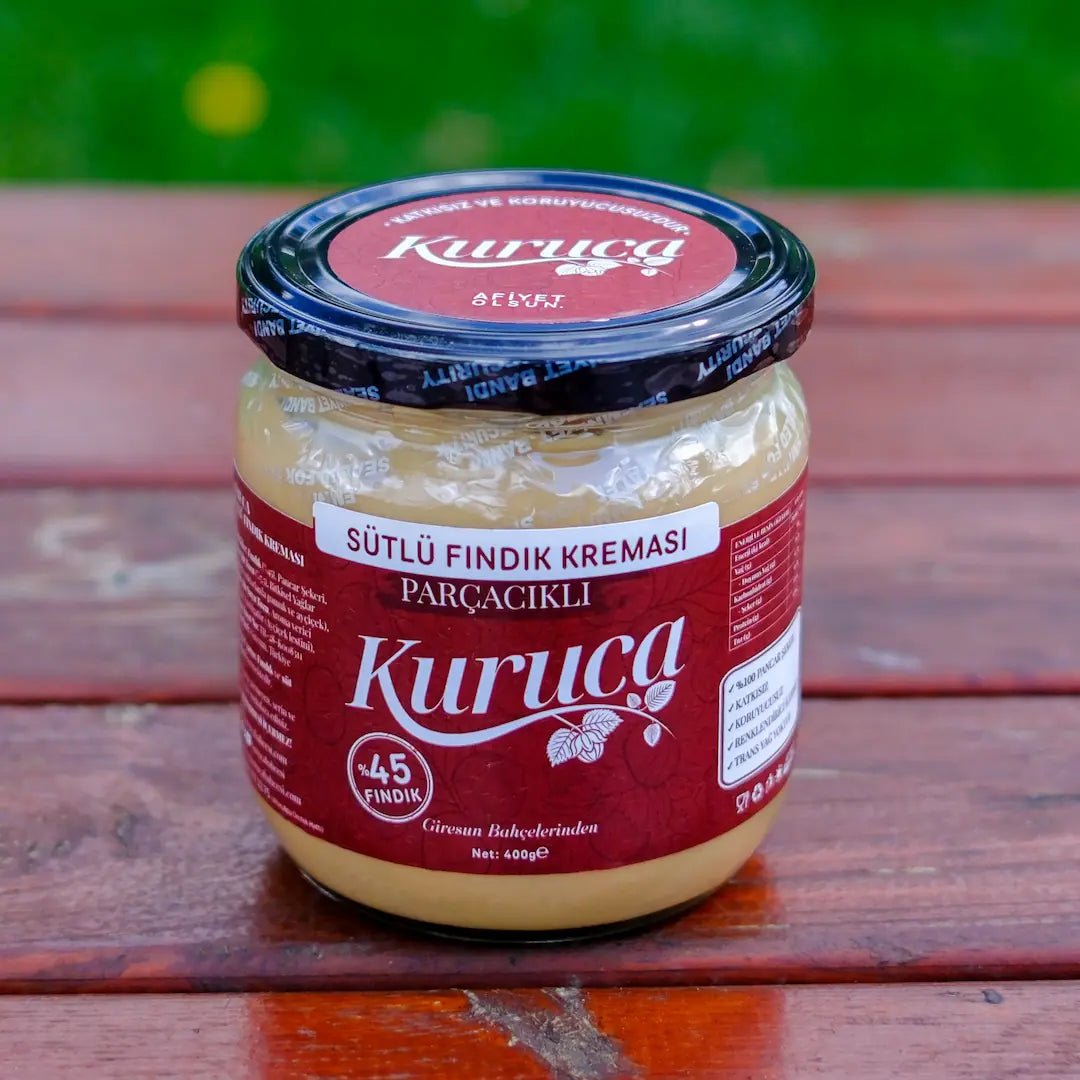 Sütlü Fındık Kreması (%45 Fındıklı & Parçacıklı) - 400g - Kuruca Bahçesi