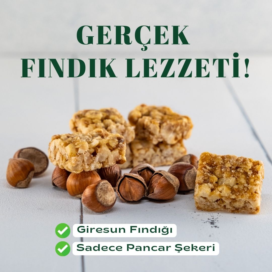 Giresun Fındık Krokan (%80 Bol Fındık & Pancar Şekeri) - 90g & 180g - Kuruca Bahçesi