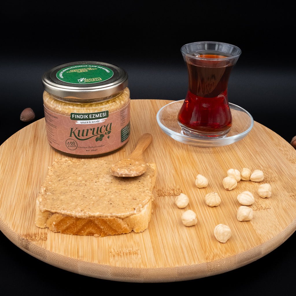 %100 Giresun Fındık Ezmesi (Şeker İlavesiz & Saf) - 250g - Kuruca Bahçesi
