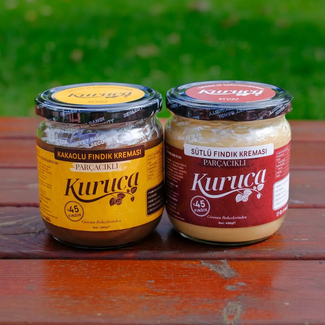 Fındık Kreması İkilisi (Sütlü & Kakaolu Kahvaltılık Set) - 2x400g - Kuruca Bahçesi