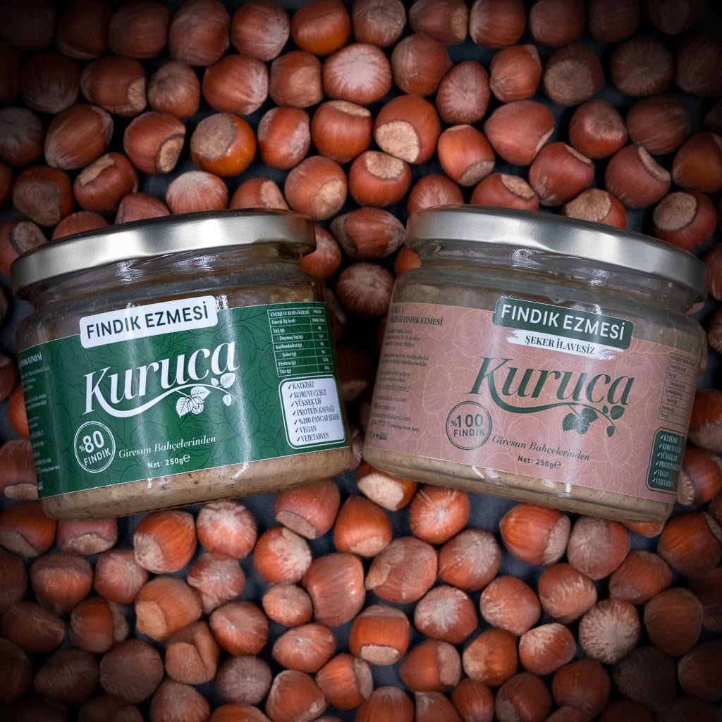 Fındık Ezmesi İkilisi (Şeker İlavesiz & Pancar Şekerli) - 2x250g - Kuruca Bahçesi