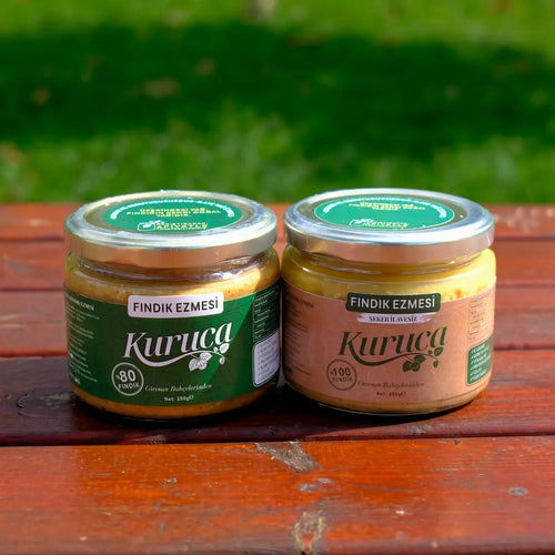 Fındık Ezmesi İkilisi (Şeker İlavesiz & Pancar Şekerli) - 2x250g - Kuruca Bahçesi