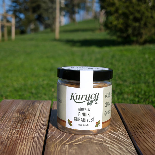 Kuruca Bahçesi Giresun unsuz fındıklı kurabiye %75 fındık oranlı doğal atıştırmalık 60g