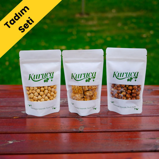 Kavrulmuş, çiğ ve krokan ürünlerimizle tanışmak için Kuruca Fındık Tadım Paketi