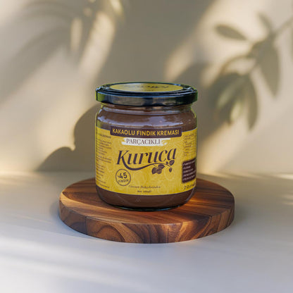 sürülebilir kakaolu fındık kreması cam kavanoz