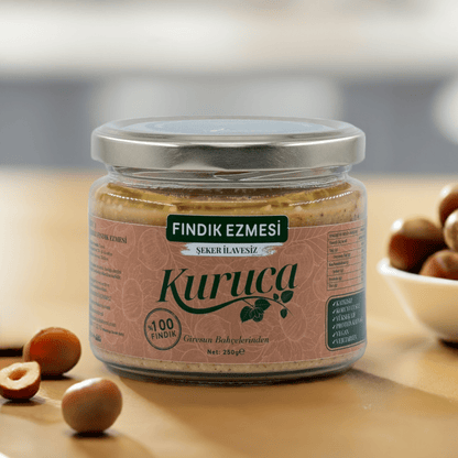 %100 Giresun Fındık Ezmesi (Şeker İlavesiz & Saf) - 250g - Kuruca Bahçesi