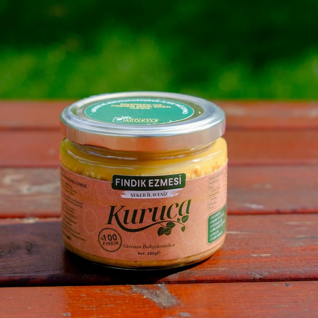 %100 Giresun Fındık Ezmesi (Şeker İlavesiz & Saf) - 250g - Kuruca Bahçesi