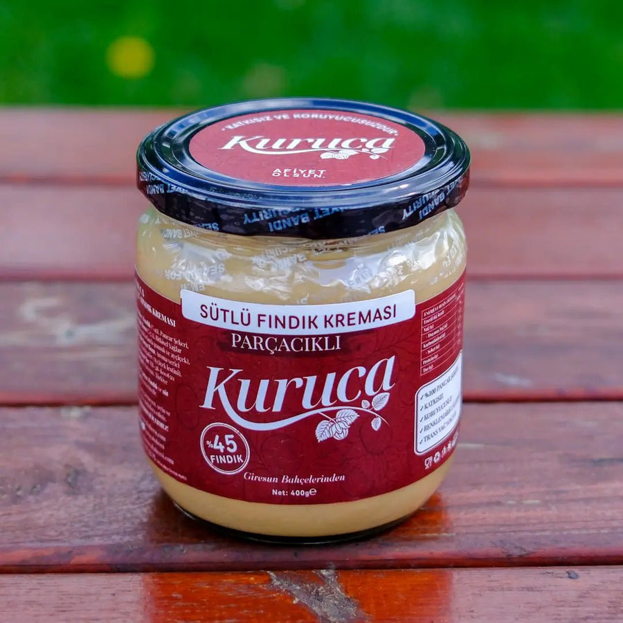 Sütlü Fındık Kreması (%45 Fındıklı & Parçacıklı) - 400g - Kuruca Bahçesi